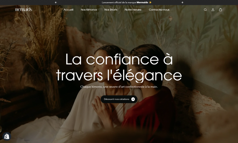 Accueil 11 webild - Mockup site web Accueil Mermaids