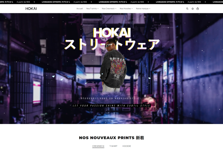 Accueil 14 webild - Mockup site web Accueil Hokai