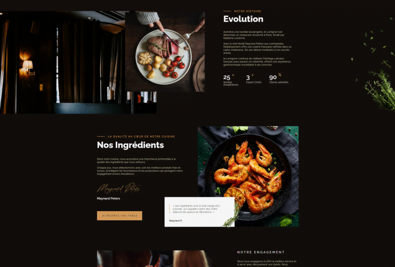 Accueil 3 webild - Mockup site web Accueil Lumignon
