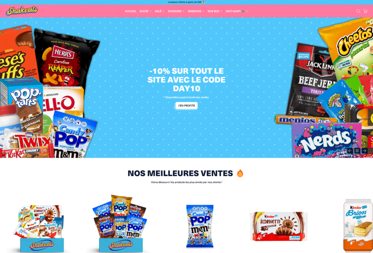 Accueil 7 webild - Mockup site web Accueil Shakeats