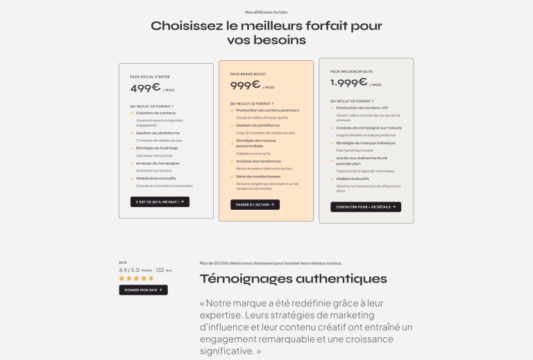 Accueil 5 webild - Mockup site web Accueil SMAmarketing