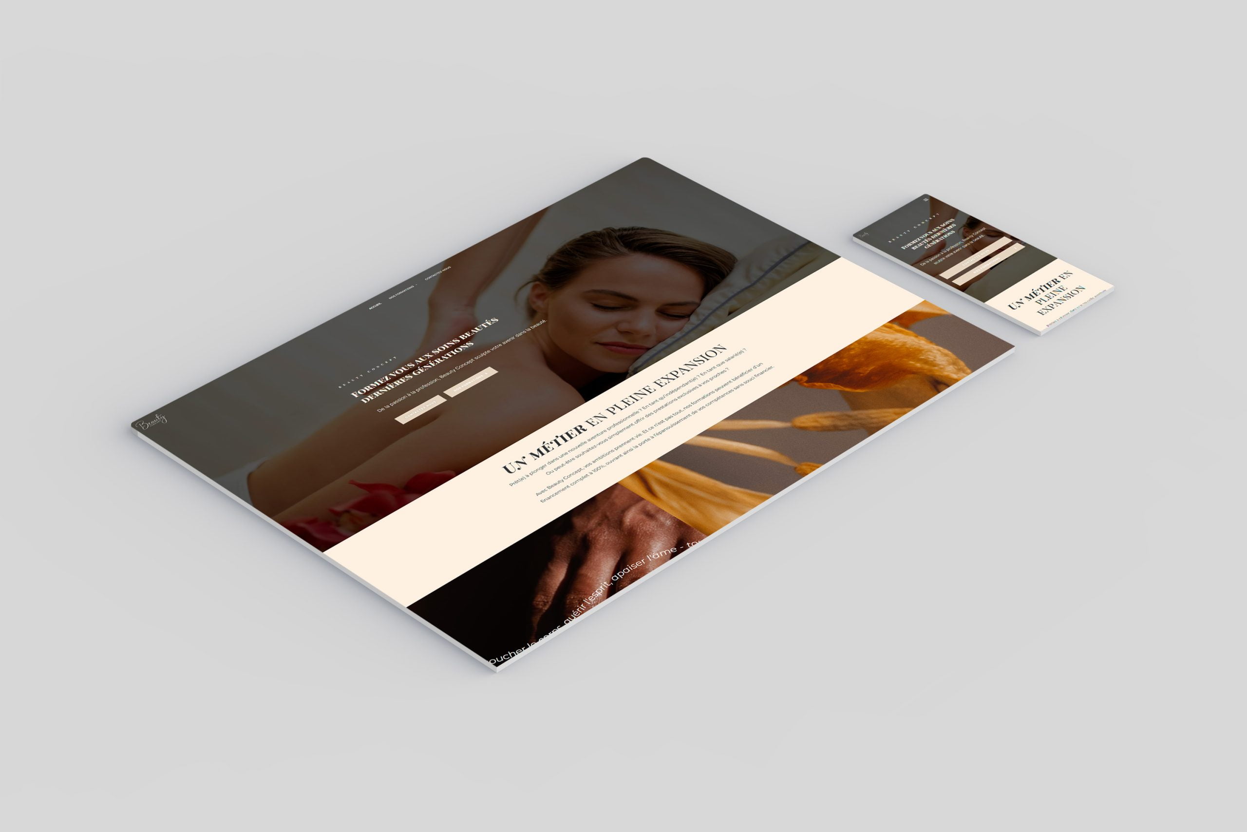 Projet Formation beauté Beauty-Concept 3 webild – Projet Beauty Concept mockup site web #1