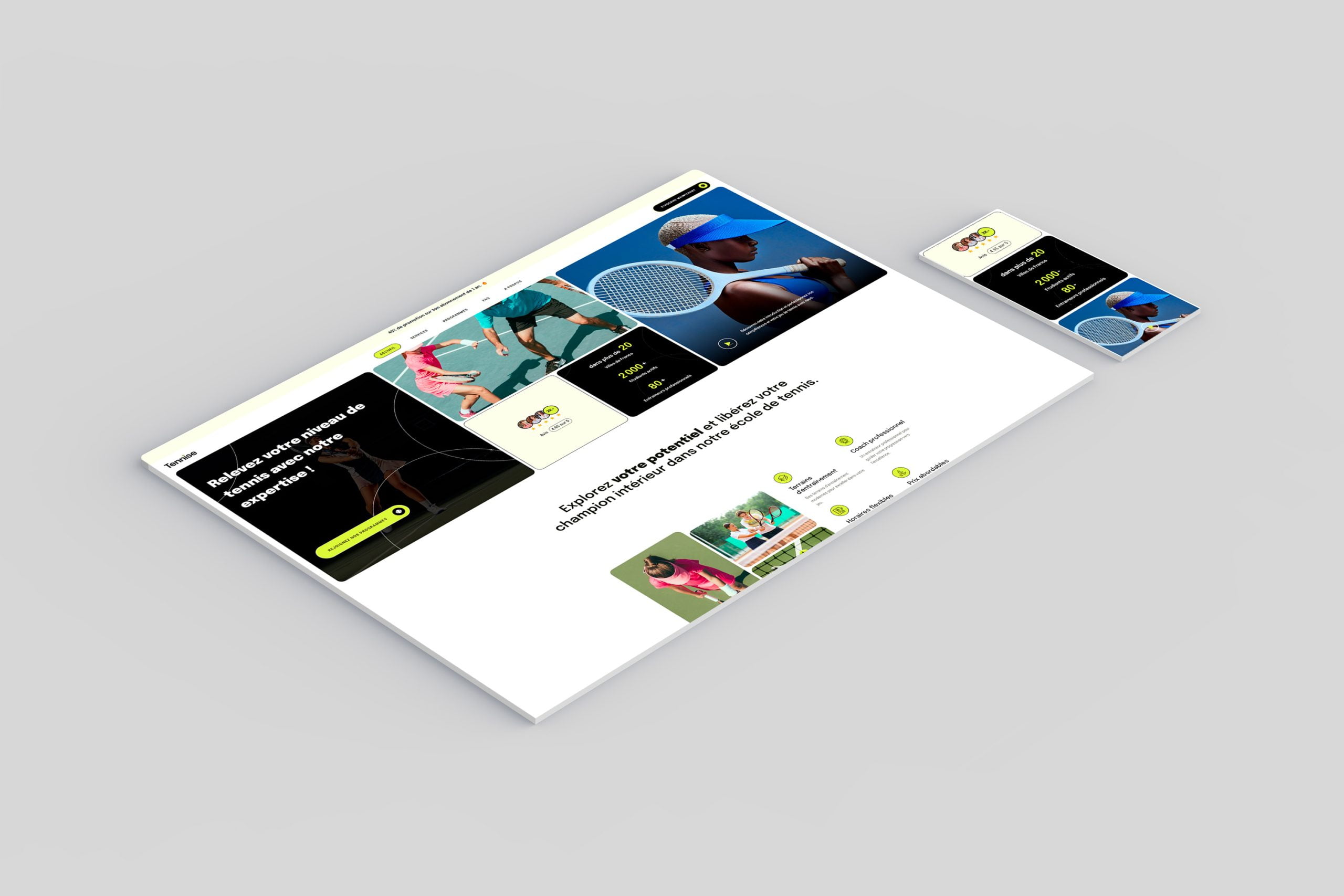 webild – Projet Club Tenisse mockup site web #1