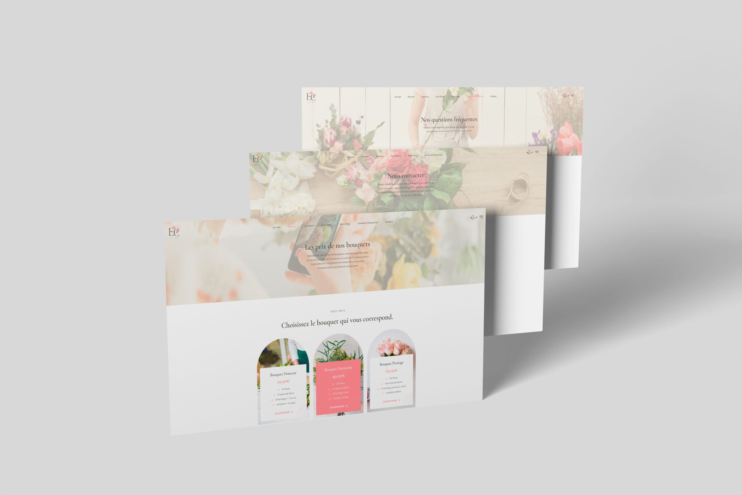 Projet Fleuriste Eclora 1 webild – Projet Eclora mockup site web #4