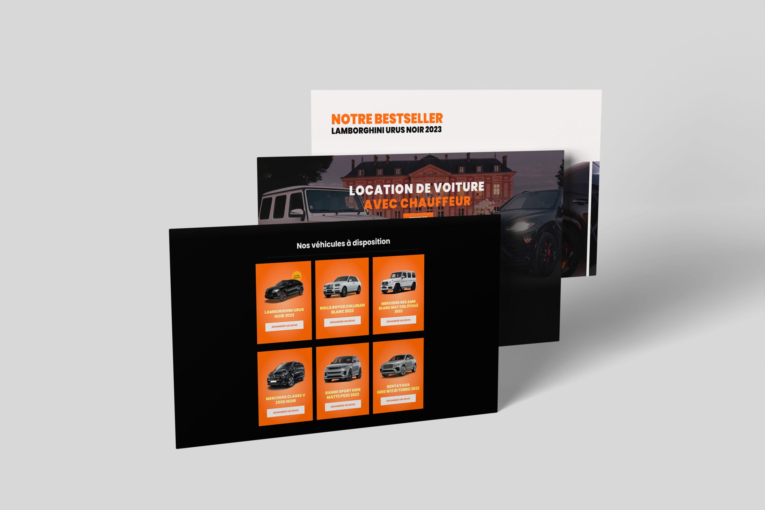 Projet Location de voitures Az-Fleet 4 webild – Projet Az fleet mockup site web #4