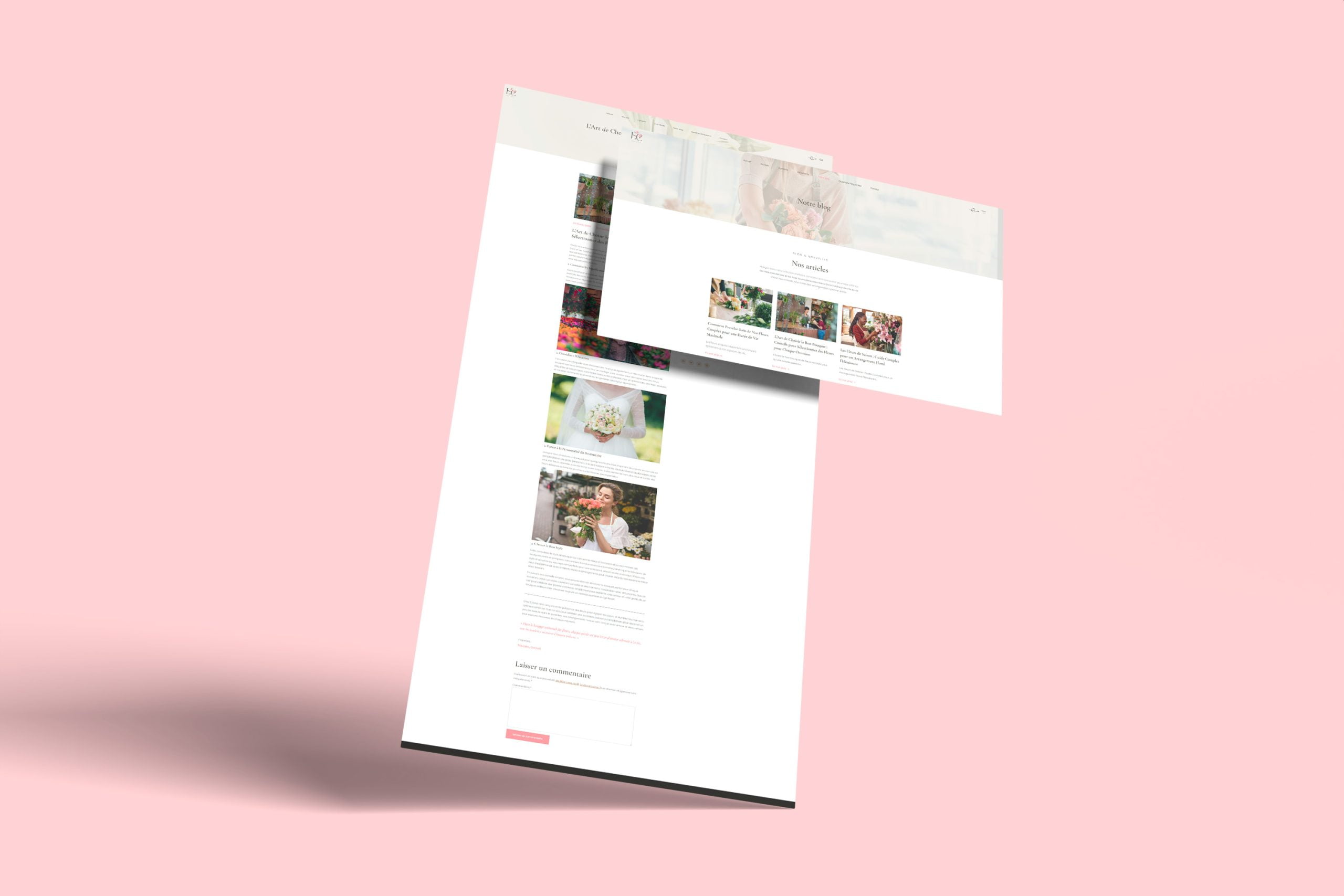 Projet Fleuriste Eclora 2 webild – Projet Eclora mockup site web #2