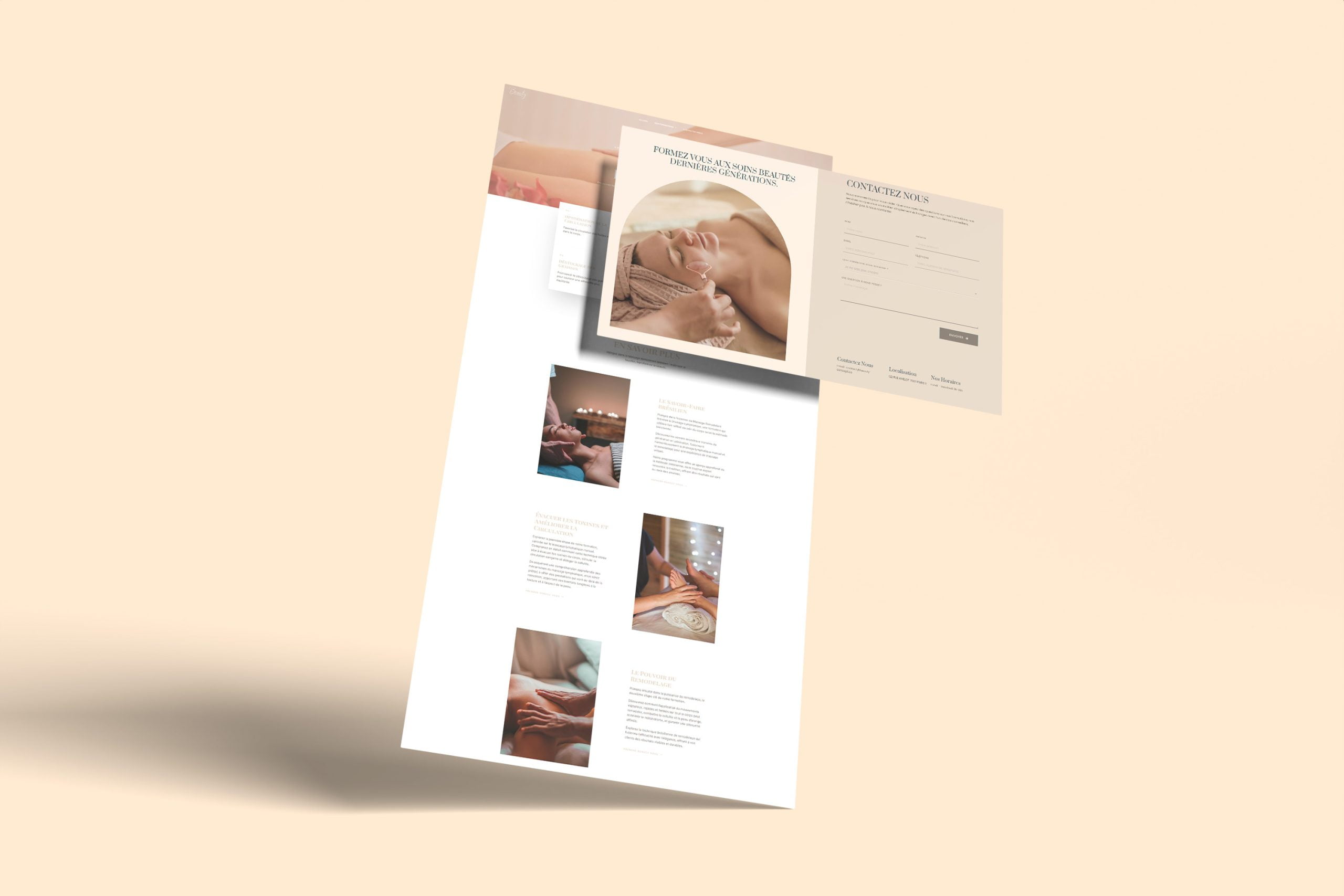 Projet Formation beauté Beauty-Concept 2 webild – Projet Beauty Concept mockup site web #2