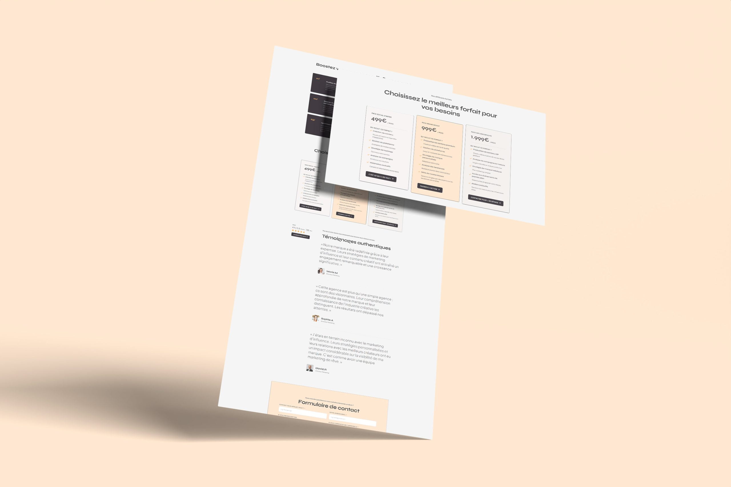 Projet SMAmarketing 2 webild – Projet SMAmarketing mockup site web #2