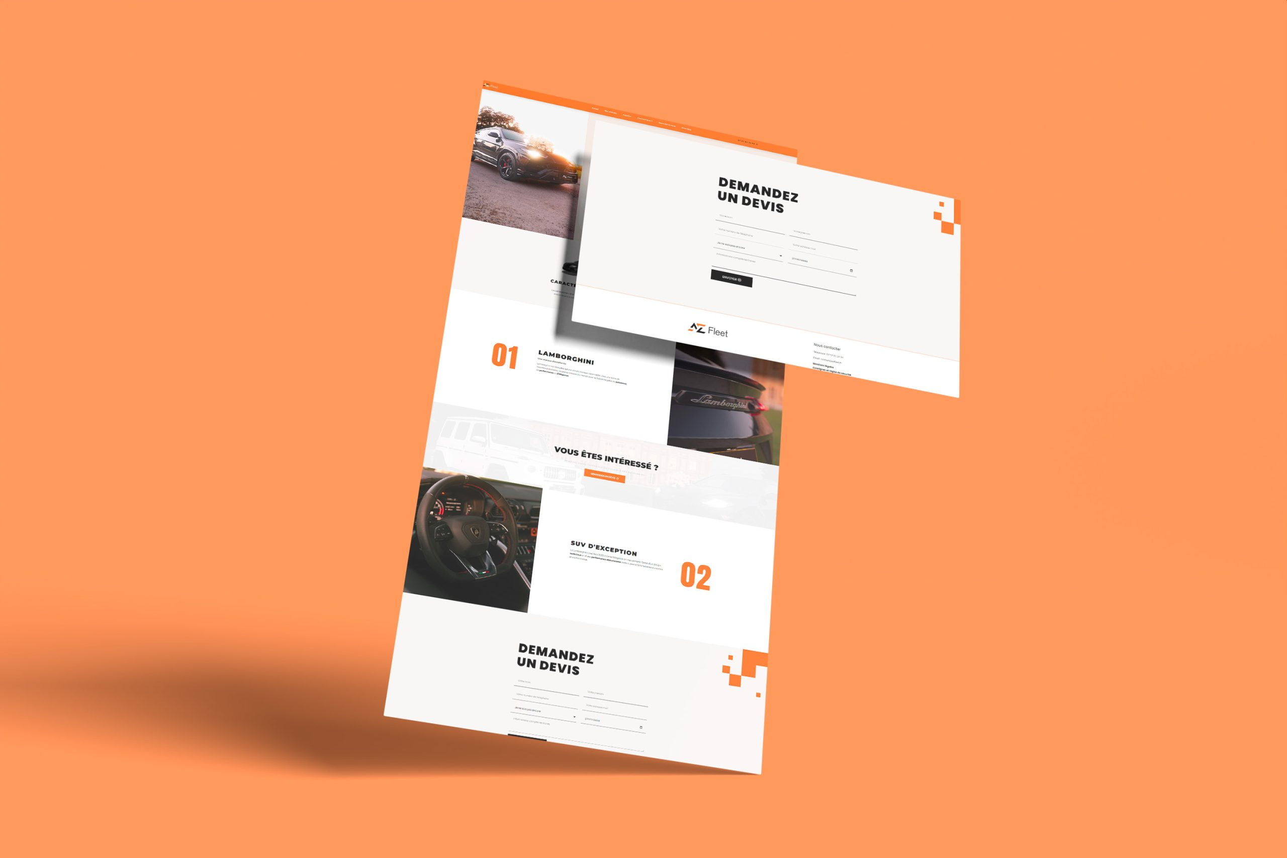 Projet Location de voitures Az-Fleet 3 webild – Projet Az fleet mockup site web #2